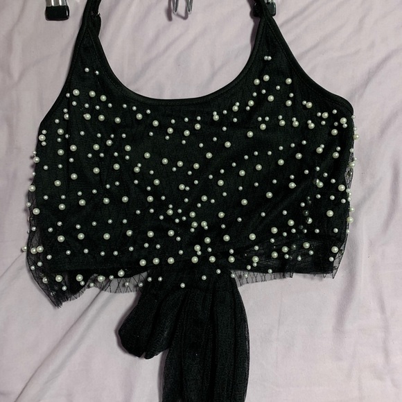 FASHION NOVA BLACK PEARL TWO PIECE SET! - Picture 2 of 4